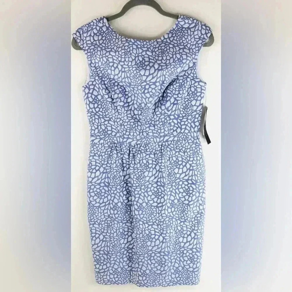 Cynthia Steffe Blue and White Sleeveless A Line Dress- Size 2- EUC - Picture 1 of 6
